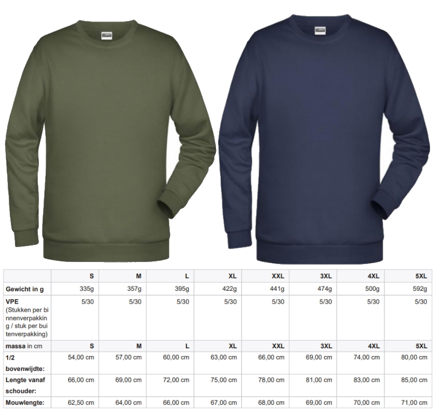 Heren Sweater JN794 mix kleur
