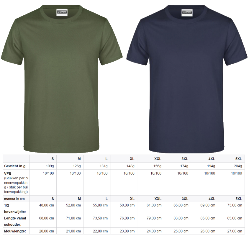 Heren Tshirt JN797 mix