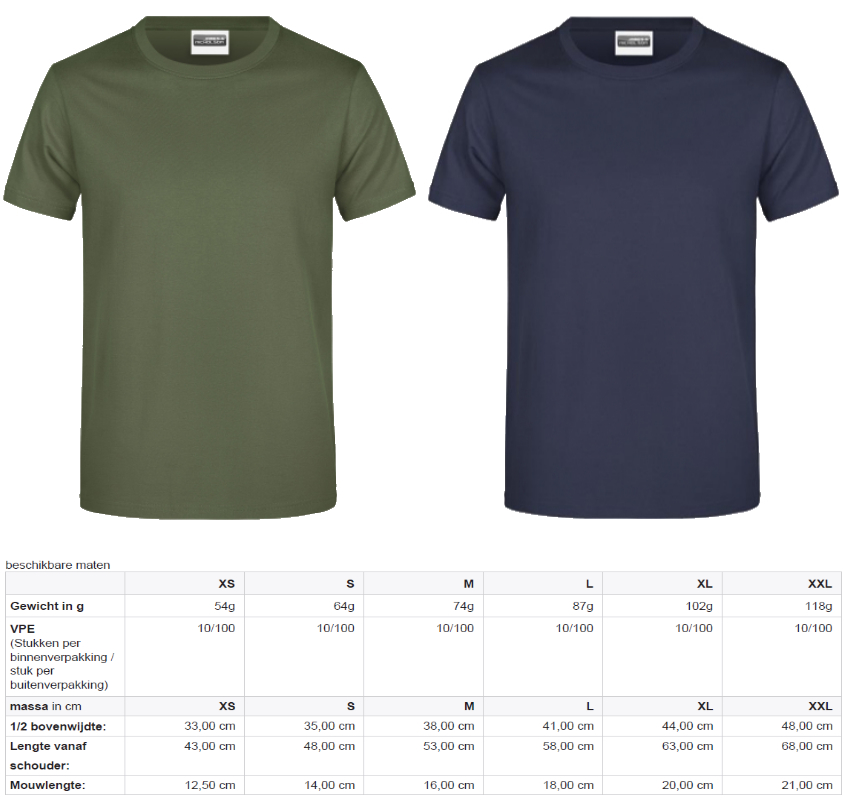 T-shirt JN745 mix kleur