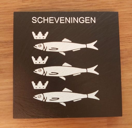 Leisteen tegel Scheveningen wapen logo
