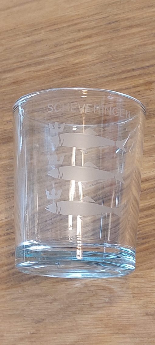 borrelglas Scheveningen vrouwtje + wapen / logo - Uw Winkeltje