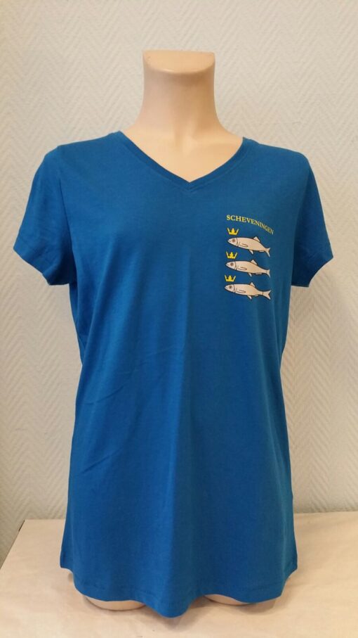 Scheveningen Tshirt met borstlogo royal blauw
