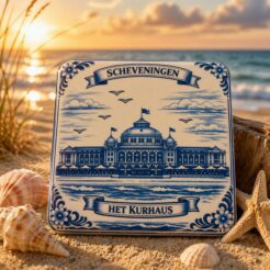 Scheveningen koelkastmagneet Kurhaus Delftsblauw