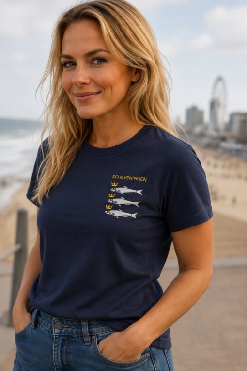 Scheveningen T‑shirt met borstlogo